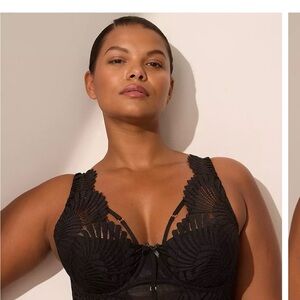 Lane Bryant Seriously Sexy Black Lace Bra - NWT!  (44DD)